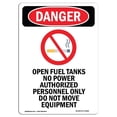 thumbnail image 1 of SignMission OS-DS-A-1218-V-1926 12 x 18 Po Signe de Danger OSHA - Portrait Ouvert Réservoirs de Carburant, 1 of 1