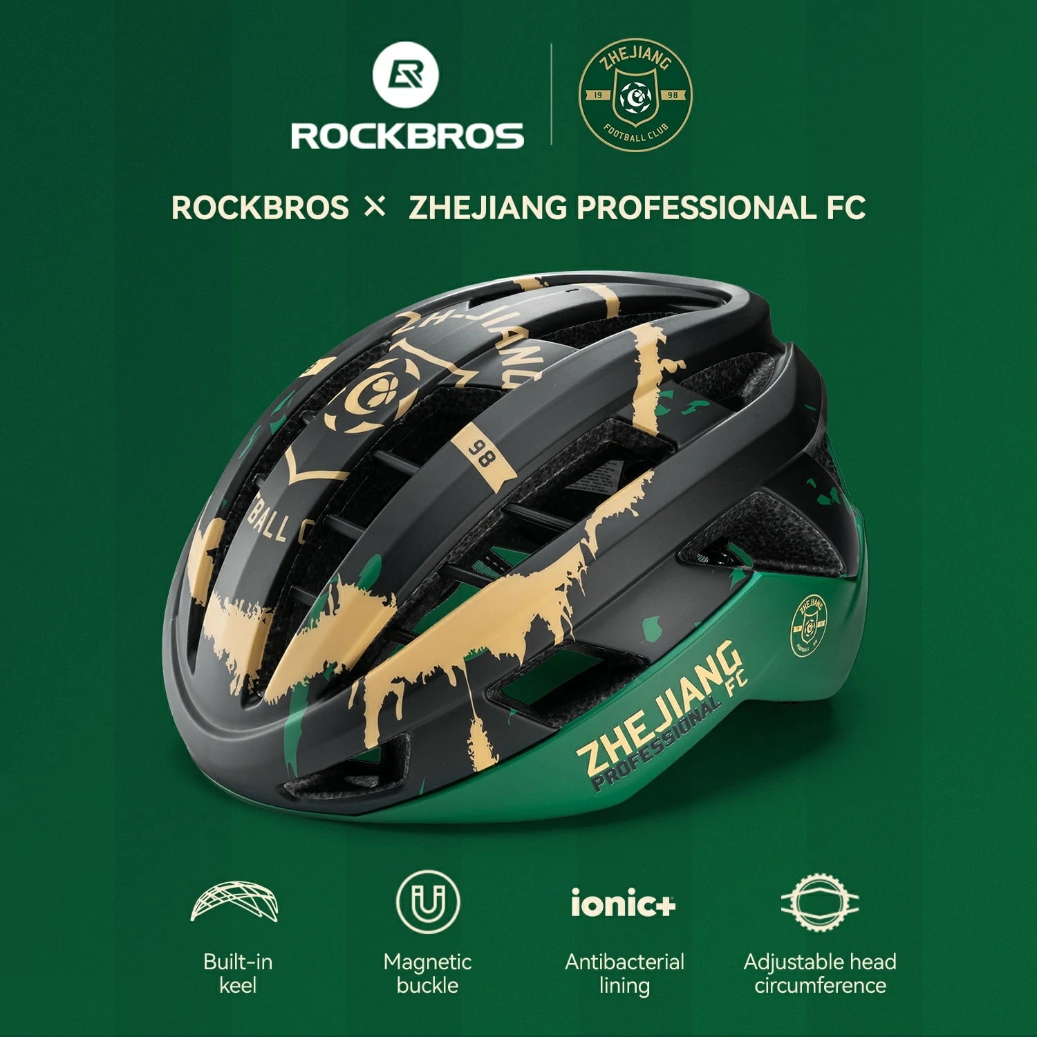 ROCKBROS Adjustable Adult Bike Helmet, Professional Cycling Helmet for Men & Women, Fits Mountain Bikes, Ebikes & Scooters