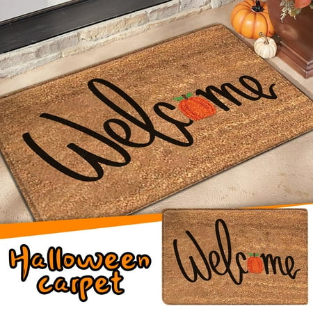 

FAFWYP Halloween Door Mat Cartoon Floor Mat Hallway Kitchen Foot Mat Soft Non-slip