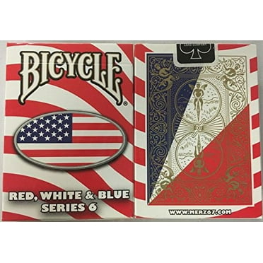 Bicycle Red, White and Blue Series 6 Oval Design Playing Cards
