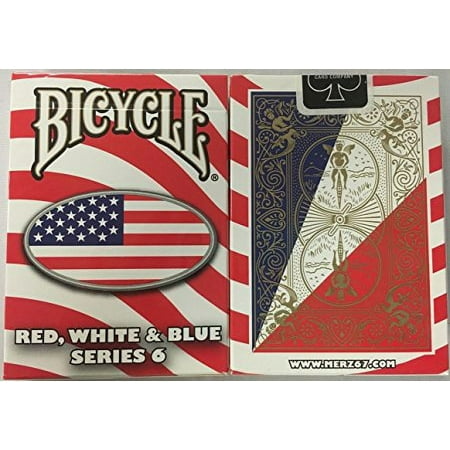 Bicycle Red  White and Blue Series 6 Oval Design Playing Cards price history on PriceWatchPro