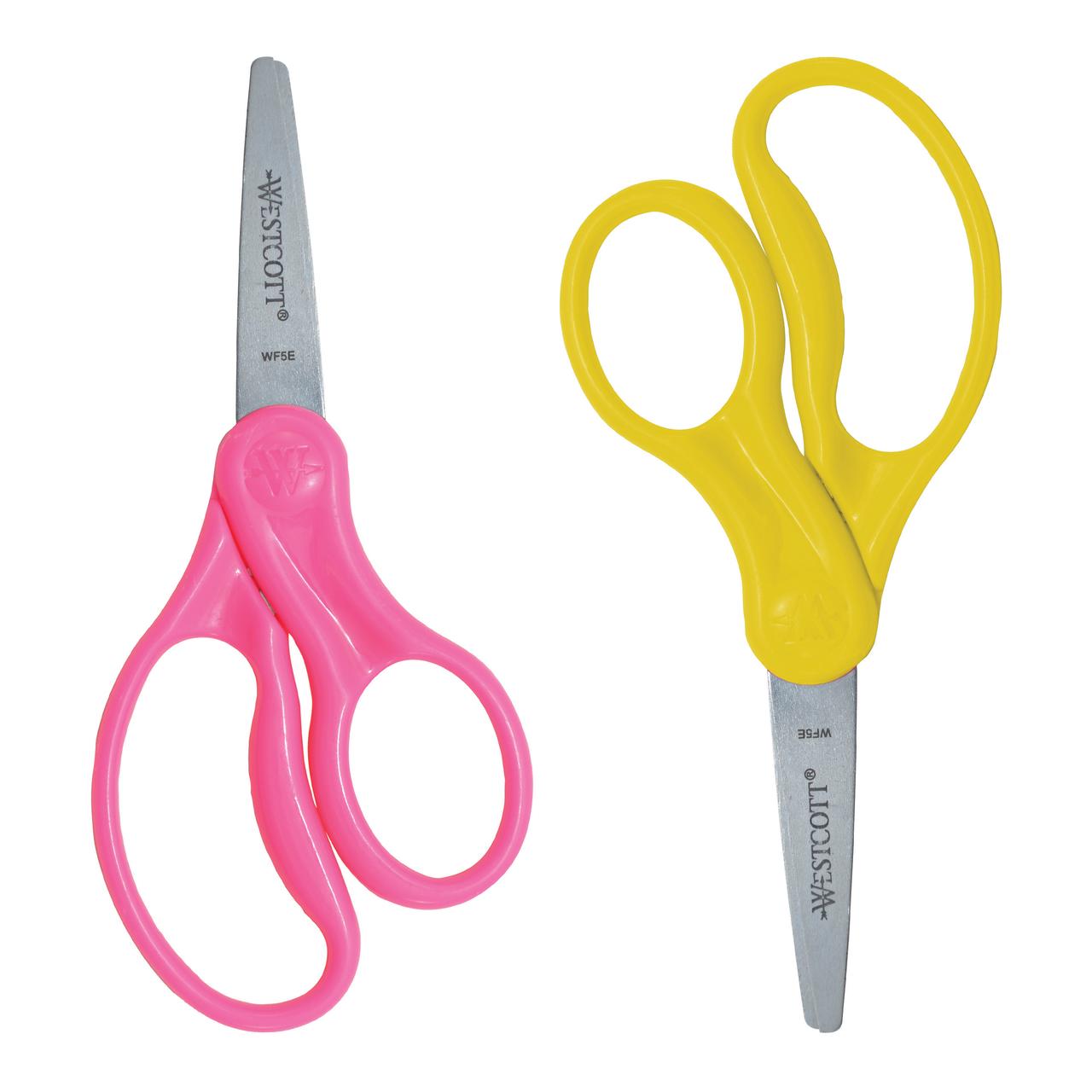 Westcott® Hard Handle Kids Value Scissors, 5", Pointed, Assorted Colors, 2 Pack - image 4 of 9