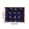 thumbnail image 3 of Christmas Tree Ornaments Balls, 12 Pack 2.4 Inch Flocked Velvet Christmas Tree Ornaments Plastic Balls, 3 of 6