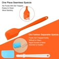 thumbnail image 3 of Unique Bargains Kitchen Cooking Silicone Spatula Heat Resistant Turner Jar Scraper Cooking Baking Utensils Orange, 3 of 6