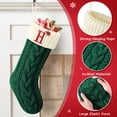 thumbnail image 4 of Ayieyill Christmas Stockings with Letters Super Soft Christmas Holiday Xmas Gift | 20 Inches | Green H, 4 of 8