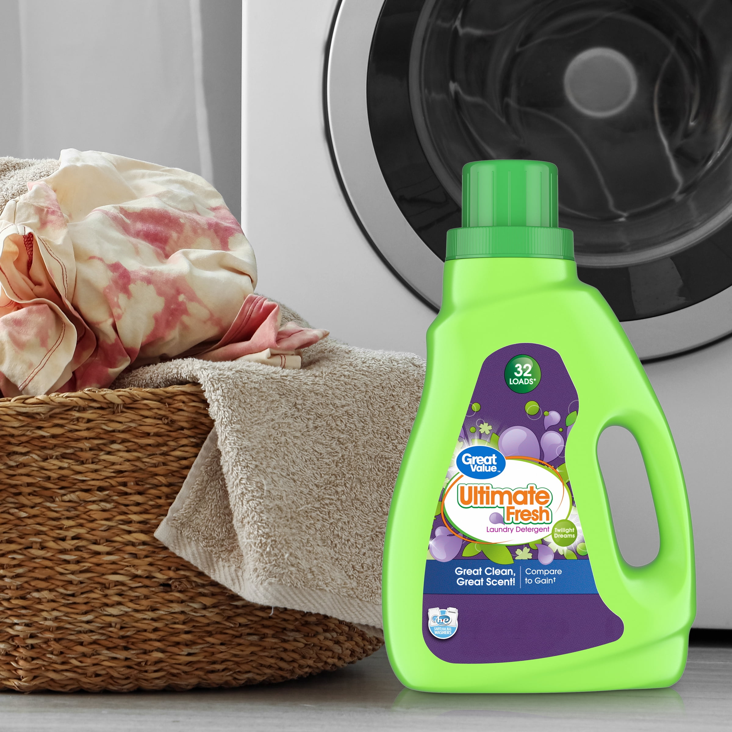 (6 pack) Great Value Ultimate Fresh Twilight Dreams Liquid Laundry Detergent, 46 fl oz, 32 Loads