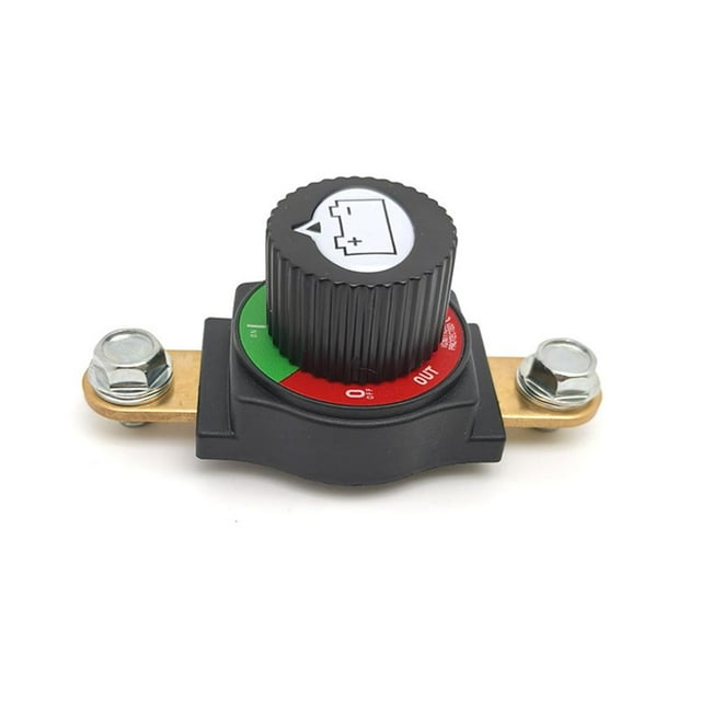 Battery Cut Off Switch, ON-OFF Control, 250 Amps, 12-48 Volts, Brass Terminal, ABS Plastic Housing, Quick Direct Fit, Long-Lasting and Safe