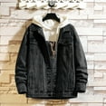 thumbnail image 3 of Ketyyh-chn99 Men's Denim Jackets Basic Button Down Stretch Fit Long Sleeves Denim Jean Jacket Black,3XL, 3 of 3