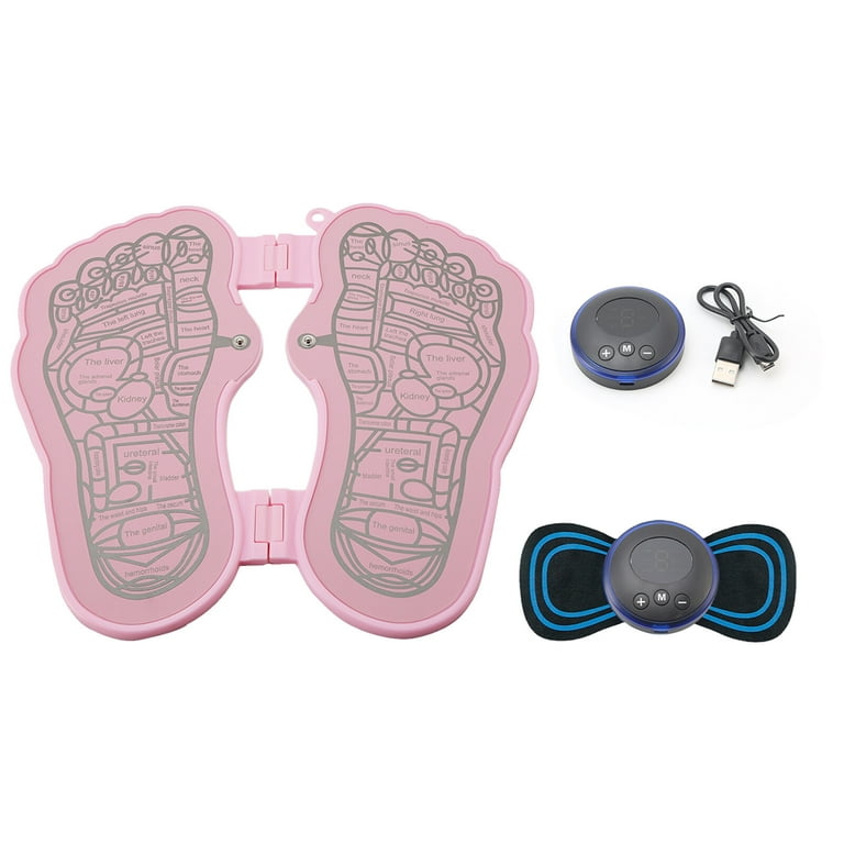 GLOBAL PHOENIX EMS Foot Massage Pad Electric Stimulator Massager Unit Leg  Reshaping Muscle Pain Relax batterytype