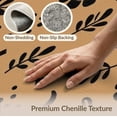 thumbnail image 6 of ODIKA 3'x5' Tan Botanical Floral Scattered Design Washable Area Rug Whimsical Folk Art Motifs With Leaves Flowers Dots Diamond Accents Rustic Non-Slip, Flatweave, Easy Care for Hallway, Laundry Room, 6 of 7