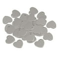 thumbnail image 4 of 50x Heart Tags Stainless Steel Stamping Blank Charms PendantS DIY Jewelry Making, 4 of 7