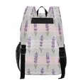 thumbnail image 2 of Iauyy Clear Backpack Heavy Duty PVC Transparent Backpack for College Workplace, Purple Reed Grass, 2 of 8
