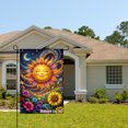 thumbnail image 2 of Jbralid Spring Garden Flag Sun Moon Flowers Stars Garden Linen Summer Garden Flags for Outside 12x18 inch, 2 of 5
