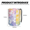 thumbnail image 4 of Round Car Trash Can 7×5.9in Waterproof, Durable, Not Easy To Fade, Easy To Install And Disassemble To Prevent Interior Pollution White Tie-Dye Background Rainbow Colors_4, 4 of 7
