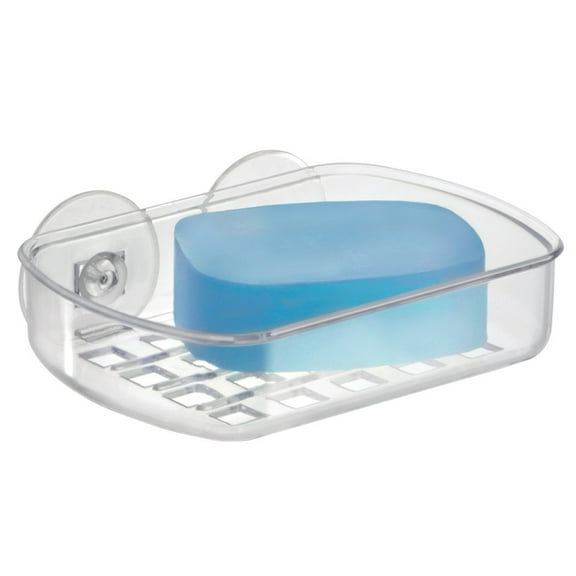 iDESIGN 19600 Suction Soap Cradle, Plastic, Clear