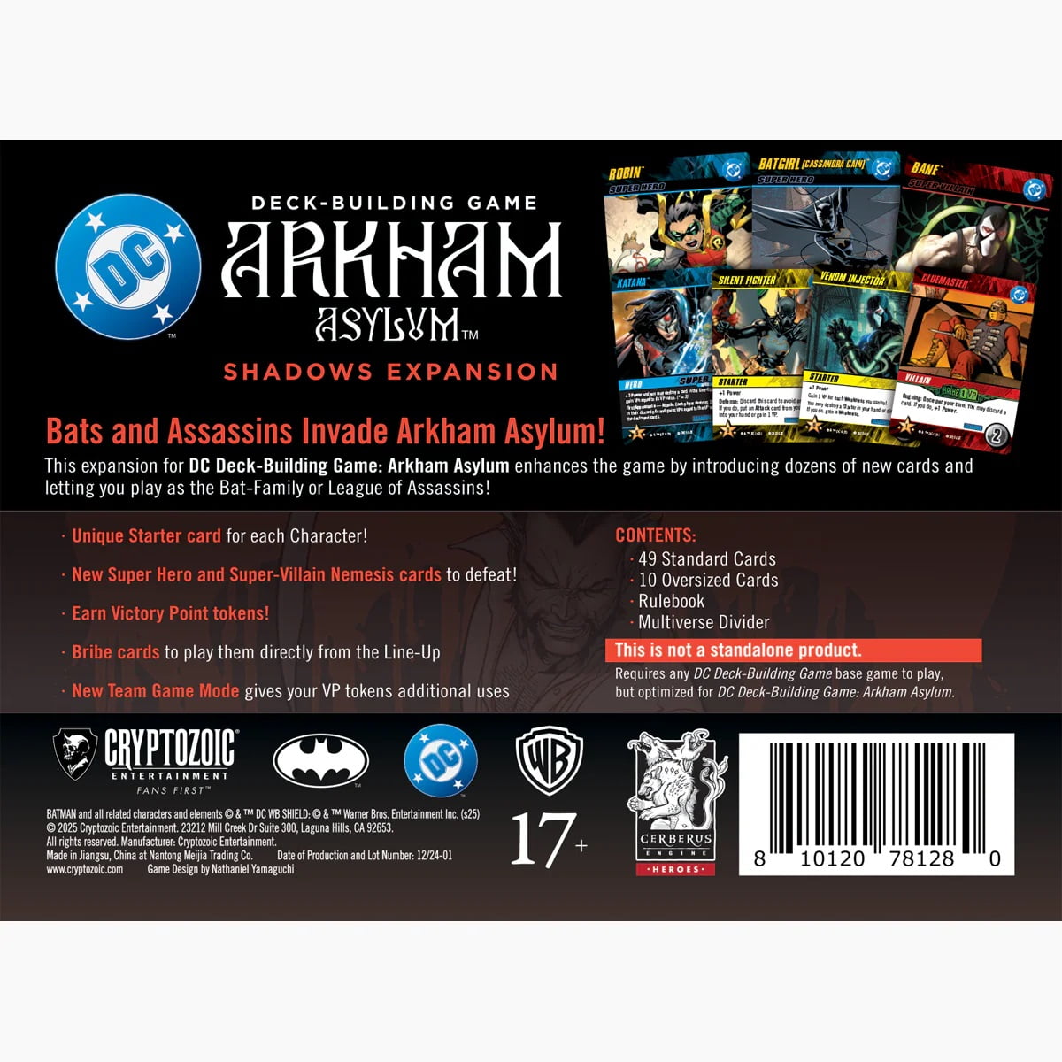 Cryptozoic Entertainment DC Deck-Building Game: Arkham Asylum Shadows Expansion Card Game