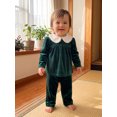 thumbnail image 4 of Conjunto de otoño para bebé niña: top de manga larga con cuello de muñeca y pantalón (2 piezas), 4 of 9