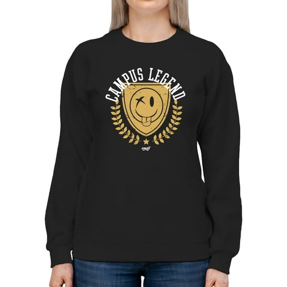 Campus Legend Shield - Retro College Graphic Women's Sweatshirt