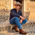 thumbnail image 6 of The Western Shops Men's Genuine Leather Short Ankle Cowboy, Charro Botin, 6 of 6