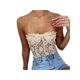 thumbnail image 2 of VISgogo, camisetas sin mangas de encaje para mujer con patrón floral, ropa de verano fresca de color sólido sin espalda flaca VISgogo  moda, 2 of 8