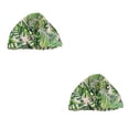 thumbnail image 4 of Yuarrent Ducha Gorros de baño Estampado de flores Impermeable Elástico Ajustable Gorro Largo Sombrero corto Accesorios de salón Banana tree Banano 2Conjunto, 4 of 6