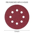 thumbnail image 3 of 5-inch 8-hole Hook And Loop Sanding Discs 70pcs, 40/80/120/240/320/600/800 Assorted Grits Sandpaper - Pack Of 70-sfygv, 3 of 5