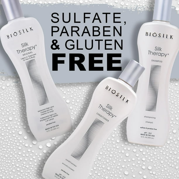BioSilk 3-Piece Silk Therapy Shampoo, Conditioner & Serum Kit