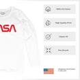 thumbnail image 6 of Vintage NASA Worm Logo Women's Long Sleeve T-shirt Astronaut Space Exploration Emblem, 6 of 7