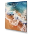 thumbnail image 2 of Designart "Aerial View of a Rocky Beach III" Coastal Canvas Wall Art - Coastal White Coastal Beach Entryway Wall Art Print, 2 of 6