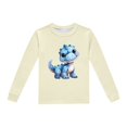 thumbnail image 5 of Pyjamas pour Enfants Ensemble de Pyjama Imprimé Dinosaure Col Rond Manches Longues Pantalon 2 Pcs Printemps Automne Pyjamas Garçons Beige 6 Ans-7 Ans, 5 of 5