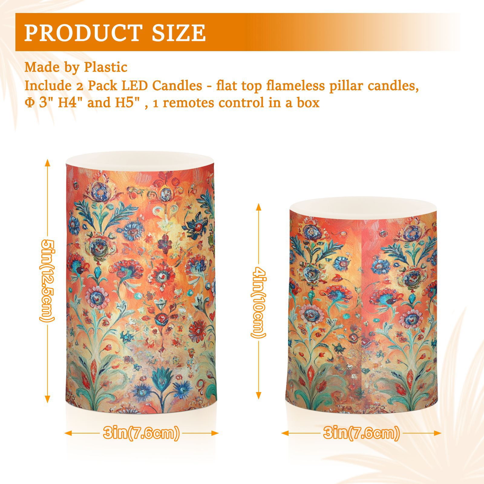 BZSMCE Flameless Candles LED Lights Flowers Seamlee Pattern Creativity Battery Candles