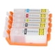 thumbnail image 4 of 5 cartuchos de tinta PGBK BK CMY, cartuchos de tinta reutilizables de funcionamiento suave con chip permanente 780 781, 4 of 12
