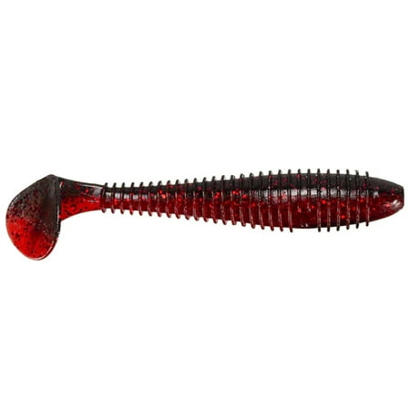 UPC: 4560262590283 | Keitech Fat Swing Impact Black Cherry 3.8 Fat Paddletail Swimbait 6pk