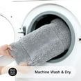 thumbnail image 4 of Bathroom Rugs Set 3, Yamaziot Non Slip Bath Runners, Washable Soft Shaggy Plush Absorbent Microfiber Shower Rug with Toilet Floor Mat, Solid Gray, 4 of 10