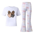 thumbnail image 5 of shoper Toddler Outfits for Girls 4t Heart Print Short Sleeve T-Shirt and Elastic Waist Pants Set Crew Neck Trendy Valentines Day Weekend Set Preppy Clothes, 5 of 5
