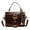 Brown, variant on SPEKSEE Women Retro PU Leather Bucket Bag Zipper Closure Small Crossbody Handbags with Pendant Shoulder Tote Handbag Casual Shopper