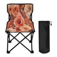 thumbnail image 2 of Outdoor Folding Chair 14.46x14.46x22.83 Inches, Camping Folding Chair Easy to Carry Ideal for Outdoor Picnics Camping Park Fishing Vibrant Orange Flowers, 2 of 8