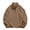 A Brown, variant on Dqueduo Men's Fashion Sweatshirt, Solid Long Sleeve Turndown Collar Casual Zipper Top Sweatshirt, Regular Length Men's Sweatshirt