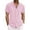 Pink, variant on Mens Baggy Button Down Shirt Casual Short Sleeve Summer Vacation Untucked Dress Shirts Lapel Stretch Beach T Shir