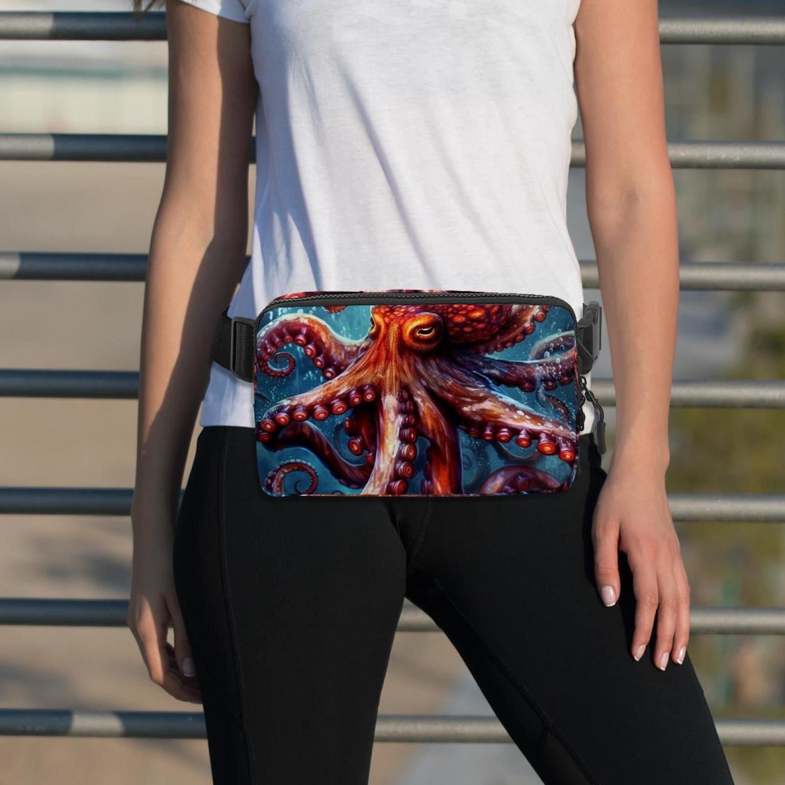Octopus Sling Bag with Extension Strap - Lightweight Adjustable Unisex Fanny Pack for Waist Packs