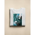 thumbnail image 3 of Luminous Blue Dragon Sweatshirt Men -Anthony Chirstou Designs, Male Small, 3 of 4