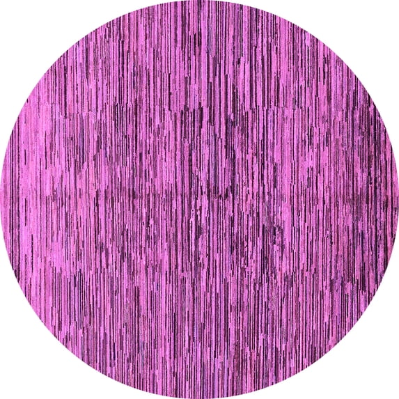 Ahgly Company Indoor Round Abstract Purple Modern Area Rugs, 4' Round
