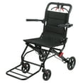 thumbnail image 2 of AurumEdge Wheelchairs for Adults,Carbon Steel Lightweight Foldable Transport Wheelchair,Seat Size 17.73" x 13.79",Hand Push Mobility Scooter with Pull Bar, 2 of 7