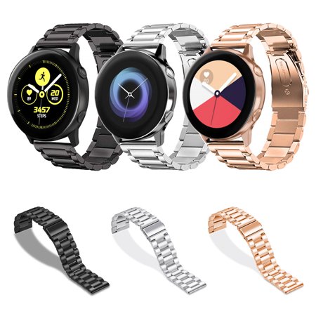 Compatible Samsung Galaxy Watch Active Band, EEEKit Adjustable Classic Wristband Bracelet Replacement Stainless Steel Band Compatible  Samsung Galaxy Watch Active