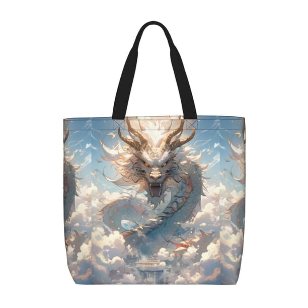 Easygdp Cool Cloud White Dragon Bolsa Tote para Mujer, Bolso de Hombro para Trabajo, Playa, Viajes, Compras y Supermercado