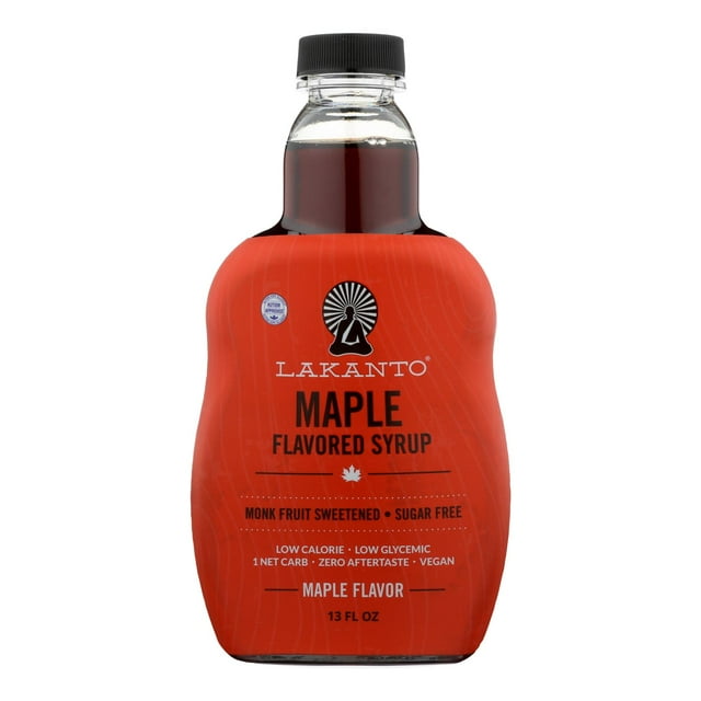 Lakanto Monk Fruit Sweetened Maple Flavored Syrup Case of 8 13 FZ