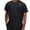 Black, variant on Xdzjlr Tshirts for Men Striped Hollow Out Sheer Short Sleeve Parties Wear Leisure Men's Shirt,Xxl