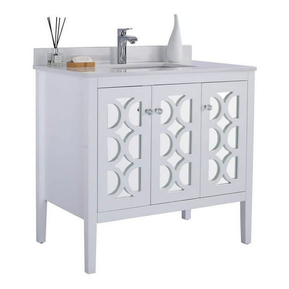 Mediterraneo - 36 - Grey Cabinet + White Stripes Counter