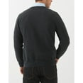thumbnail image 3 of Kallspin Men's Cotton Crew Neck Sweater Regular Fit Long Sleeve Pullover Casual Cozy Stylish Sweater((Charcoal,X-Large), 3 of 9