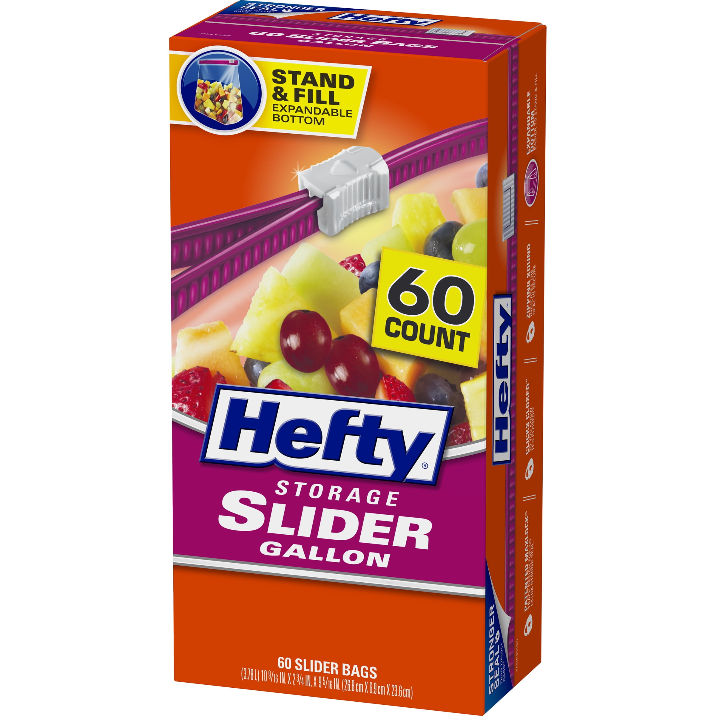 Hefty Slider Bag Storage Gallon 60ct - Walmart.com